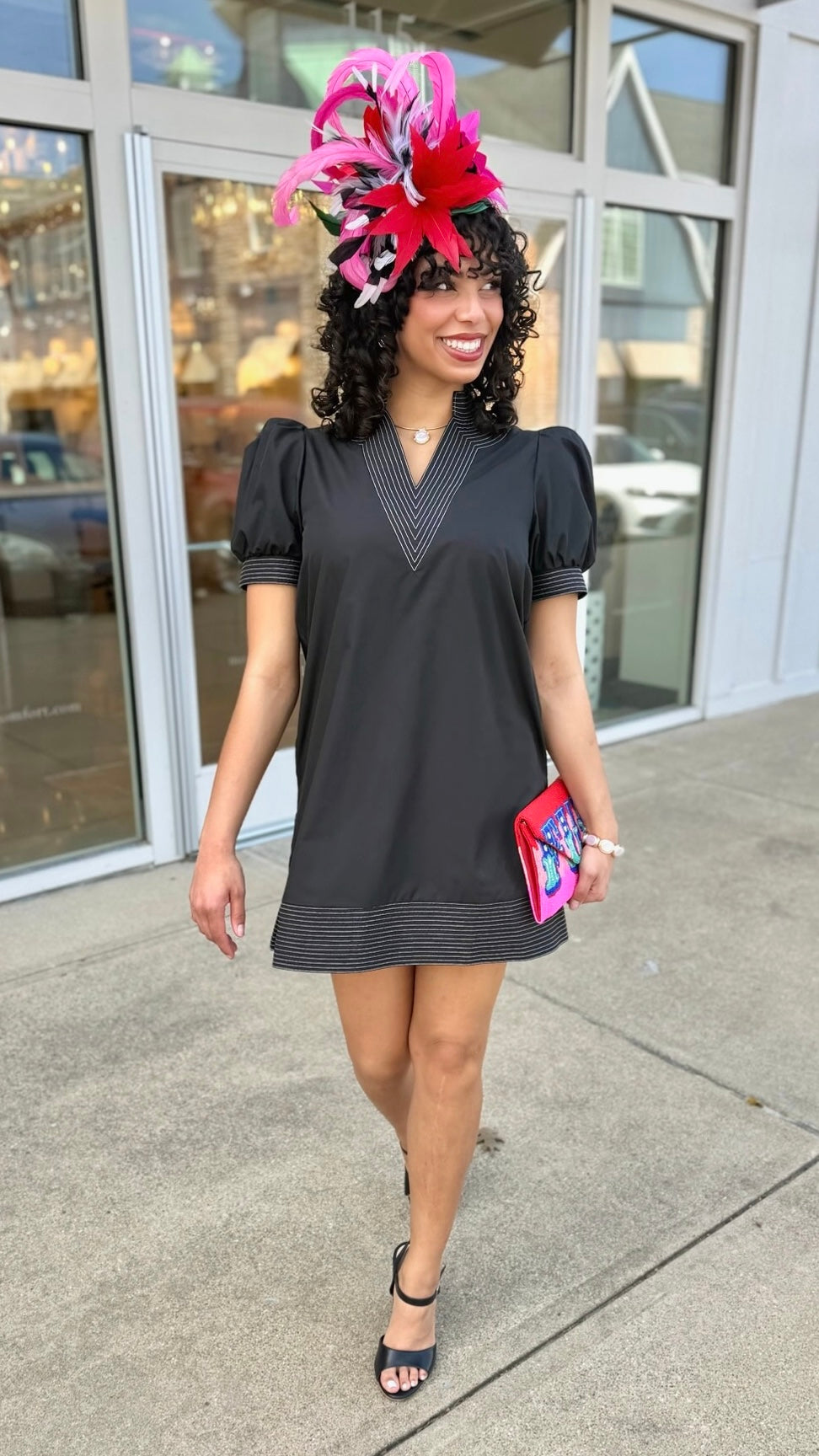 Charlotte Black Embroidered Dress