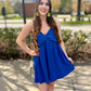 Little Blue Bow Babydoll Dress