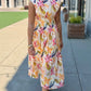Helena Midi Dress - Tangerine Mix
