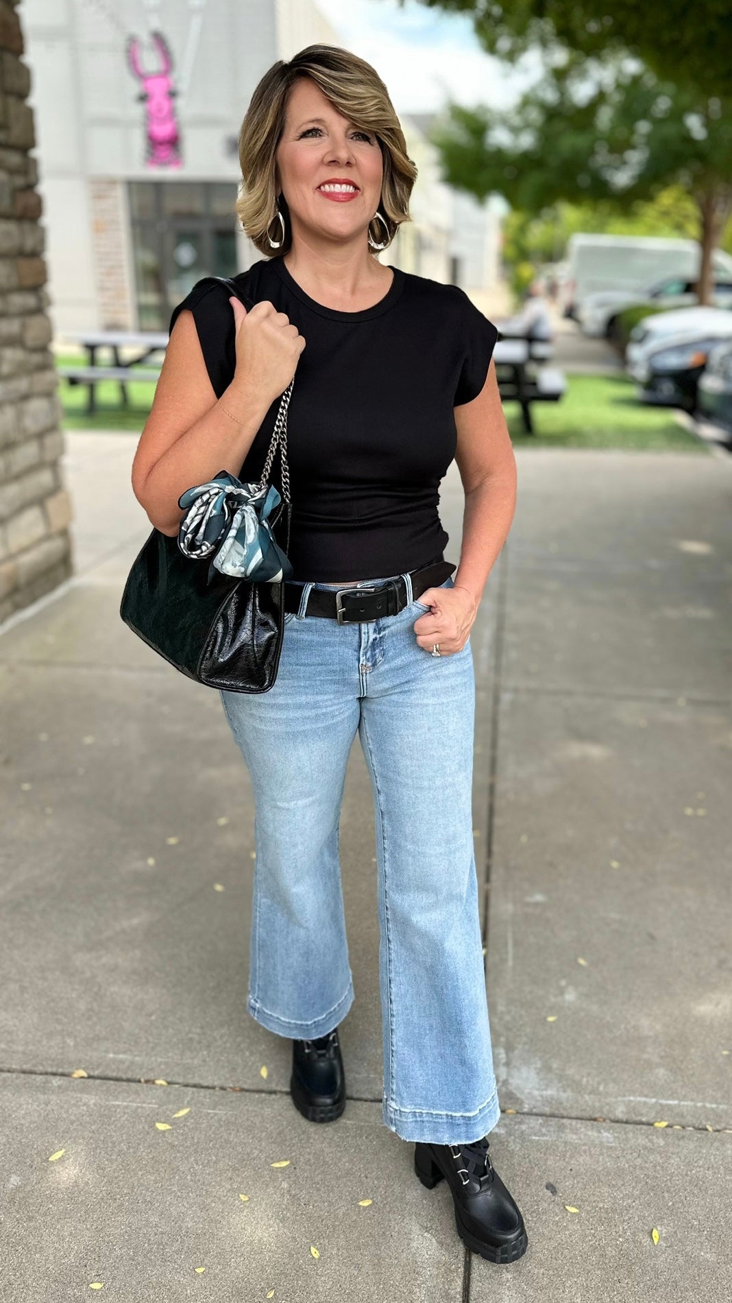Dear John Fiona Mid Rise Wide Leg Jean - Montilla