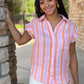 Ivy Jane Striped Stella Shirt - Tangerine