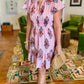 Uncle Frank Pink Stripe Shirred Front Dress