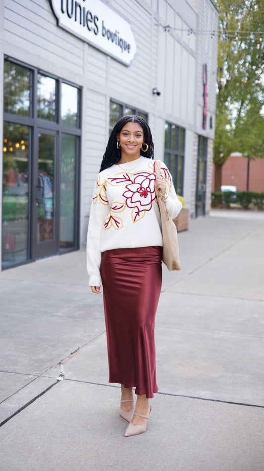 Amie Floral Sweater