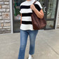 Paige Stripe Sleeveless Sweater - Black & White