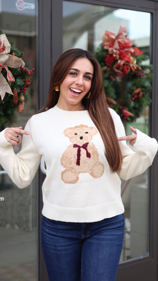 Teddy Bear Sweater - Ivory