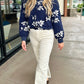 Lainey Embroidered Jacket - Navy