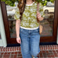 Evelyn Floral Top - Olive
