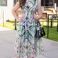 Helena Midi Dress - Navy/ Mint