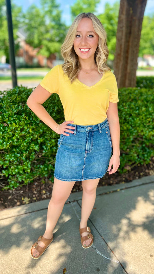 Dear John Madelyn Jersey Tee - Pineapple