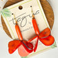 Tagua Anita Earrings - Poppy Coral