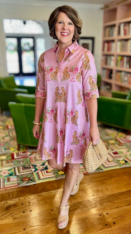 Dizzy Lizzy Chatham Dress - Pink Cheetah