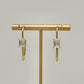 Gold and Crystal Hook Earrings