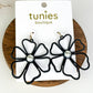 Black Pearl Flower Dangle Earrings