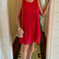 Clara Cherry Red Dotty Dress