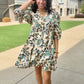 Laura Dress - Ecru/Navy