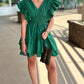 Tiered Flutter Fabulous Dress - Hunter Green