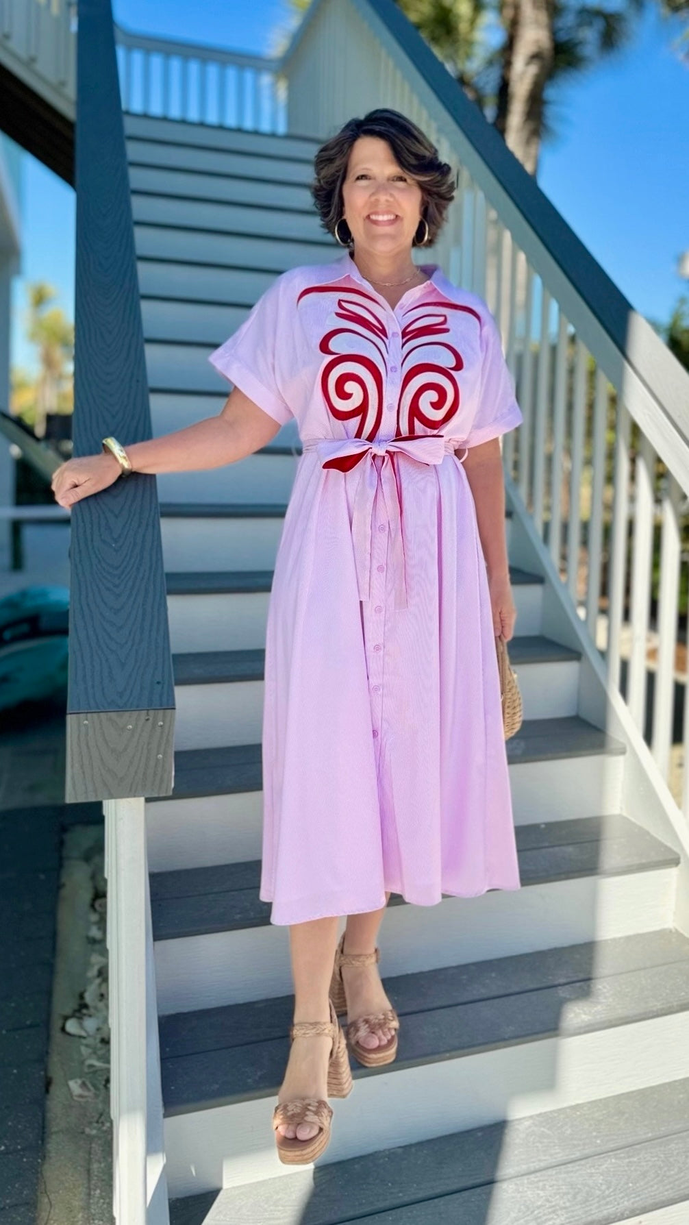 Rory Shirt Dress - Pink