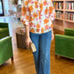Alice Bright Floral Blouse - Orange
