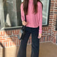 Michael Stars Frida Mock Neck Top - Berrywood
