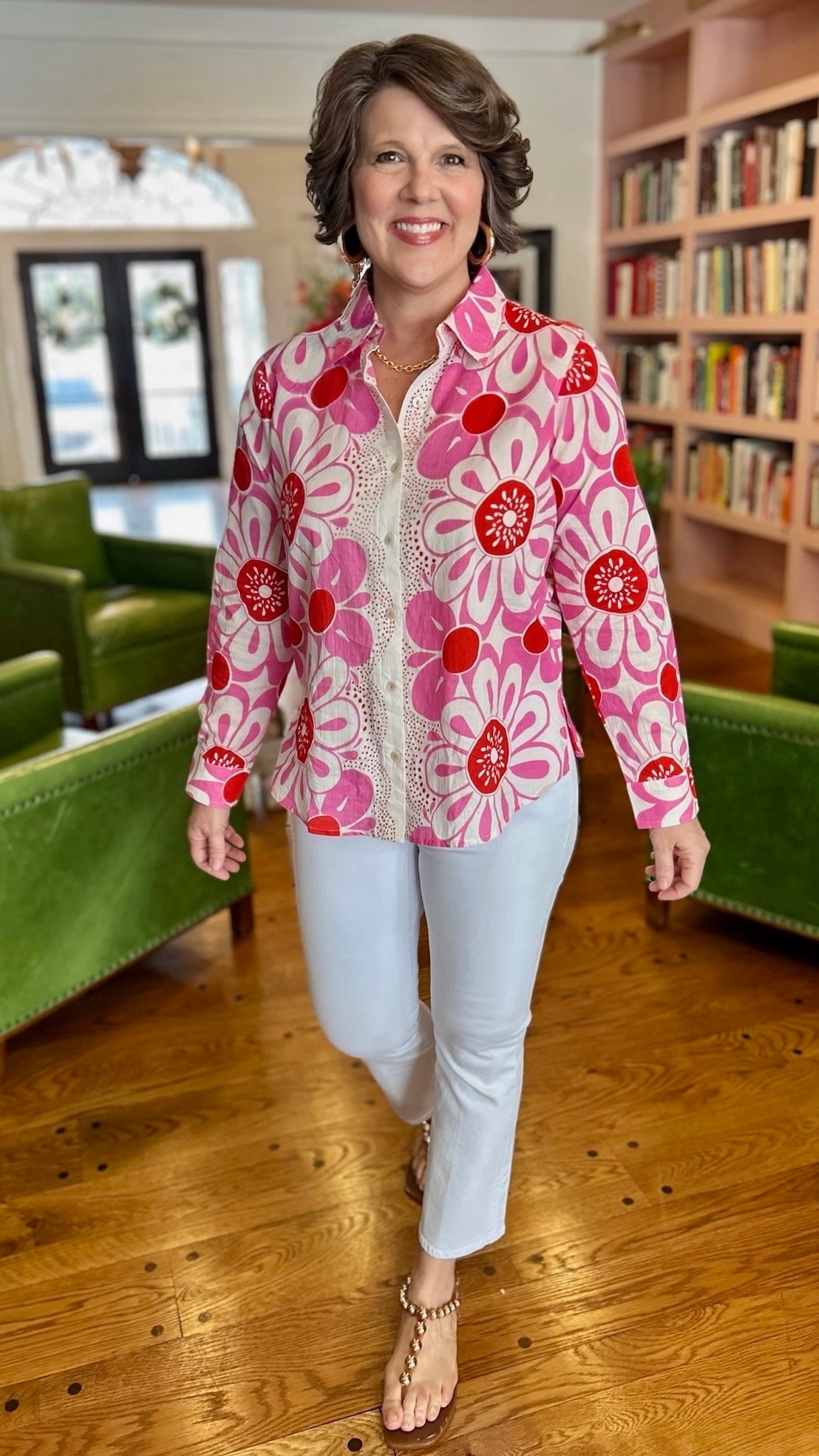 Ivy Jane Pop Flower Top - Pink