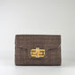 Lilly Natural Chocolate Straw Clutch