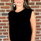 Michael Stars Cindy Bubble Top - Black