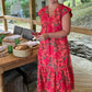 Uncle Frank Midi Dress - Coral
