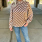 Wonderfully Wavy Tie Back Top - Brown