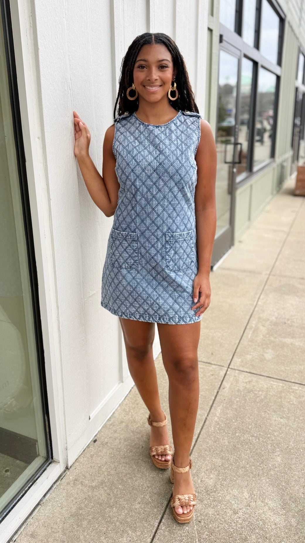 Brielle Diamond Denim Dress