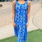 Harper Floral Pattern Dress - Blue Mix