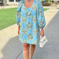 Uncle Frank Big Roses Dress - Blue