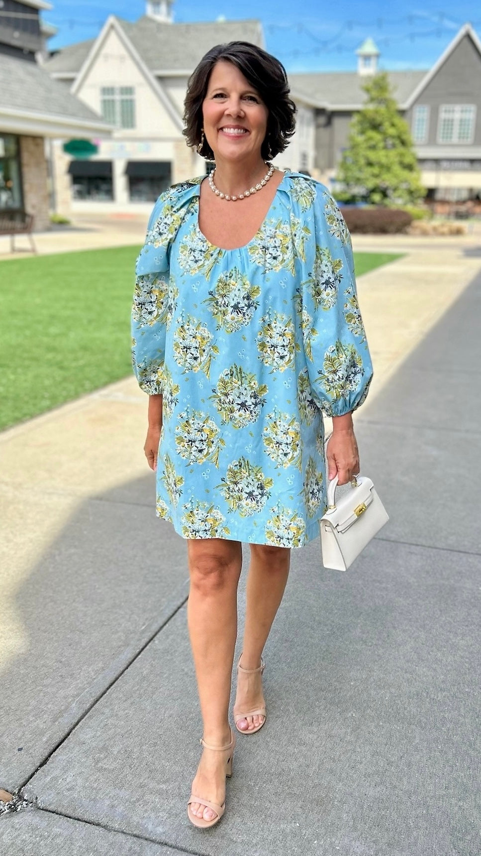Uncle Frank Big Roses Dress - Blue