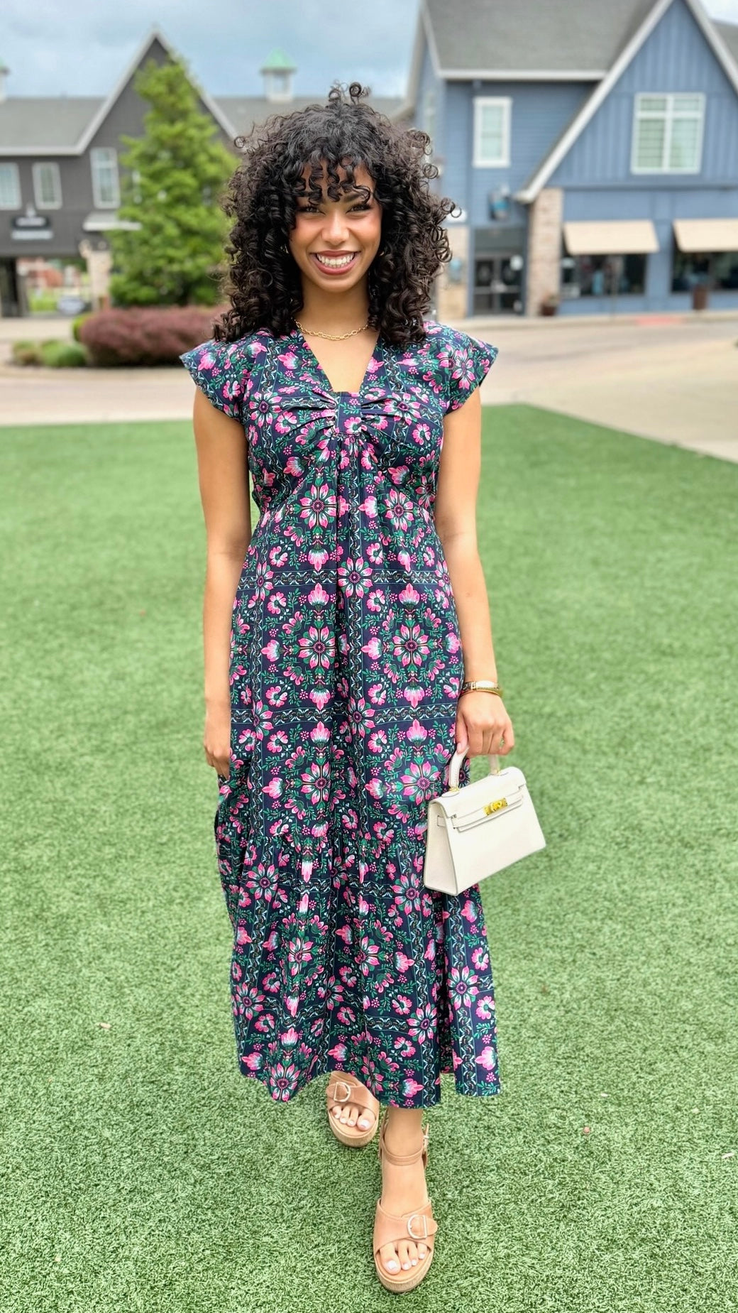 Uncle Frank Midi Dress - Navy