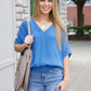 Michael Stars Imani Dolman Sleeve Top - Ocean