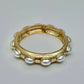 Oval Gold Pearl Domed Bracelet