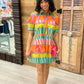 Cannes Button Dress - Multi