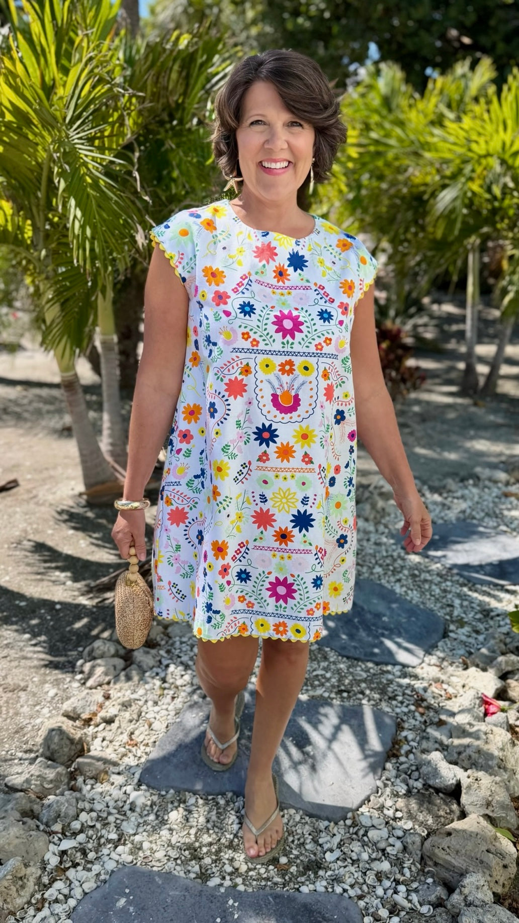 Sister Mary Flores Dress - White