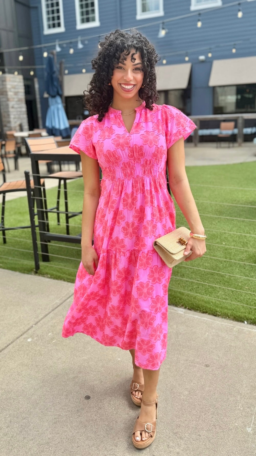 Uncle Frank Clip Daisy Dress - Pink
