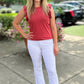 Another Love North Flutter Sleeve Top - Pomegranate