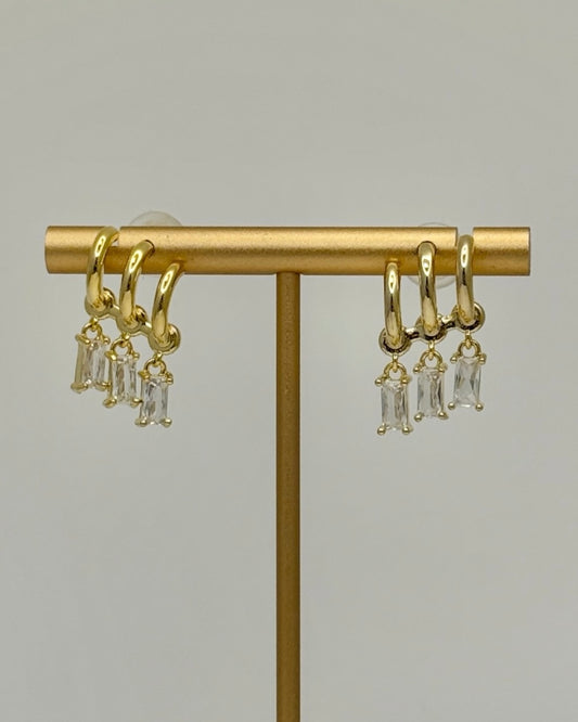 Thank Heaven Diamond Drop Earrings - Gold
