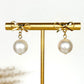 Dainty Gold Bow & Pearl Earrings