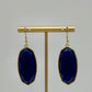 Hexagon Dangle Earrings - Navy