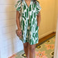 Jade Mini Tunic Dress - Green Print