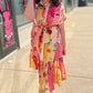 Just Bellina Fruits And Florals Midi Dress