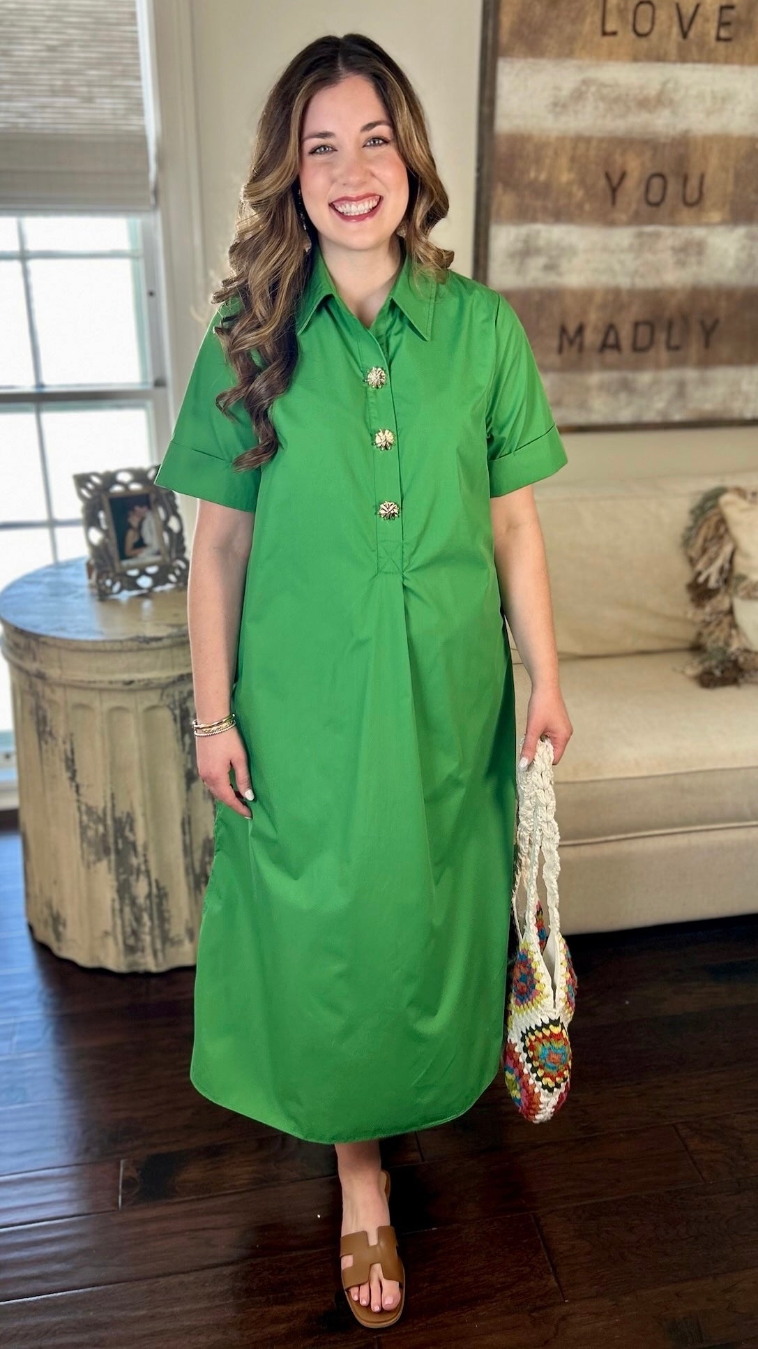 Makenna Midi Dress - Green