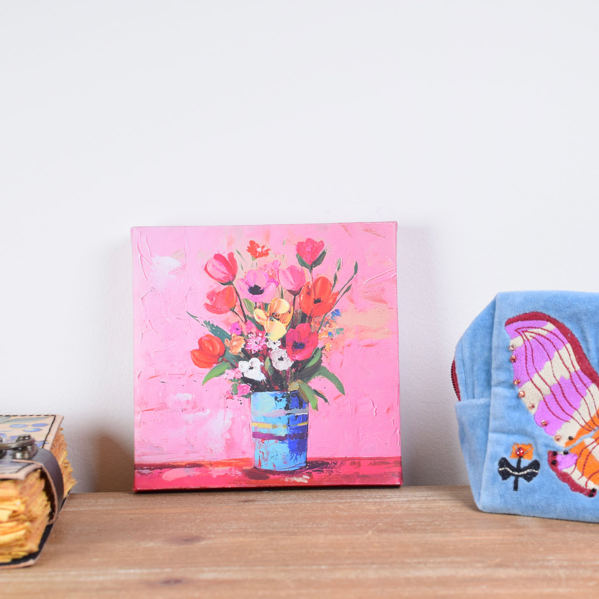 6" Pink Floral Art