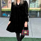 Jude Connally Tammi Velvet Tiered Dress - Black