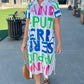 Sierra Button Dress - White