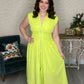 Lovely Lime Zip Midi Dress