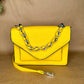 Eclectic Yellow Structured Handbag